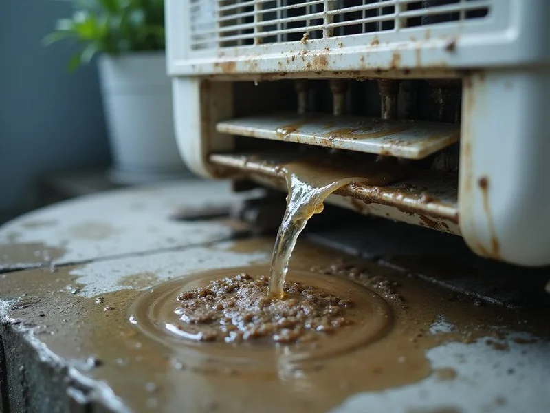 Air kotor keluar semasa servis kimia