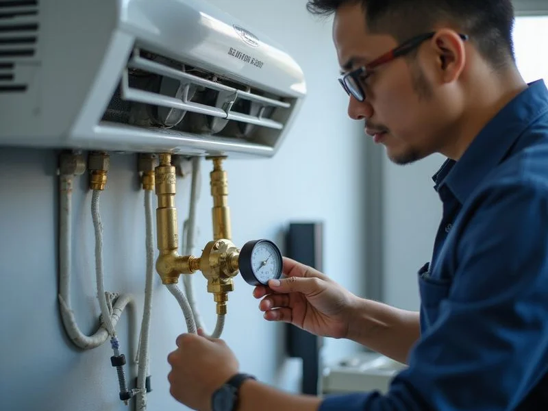 Pemeriksaan tekanan gas aircond