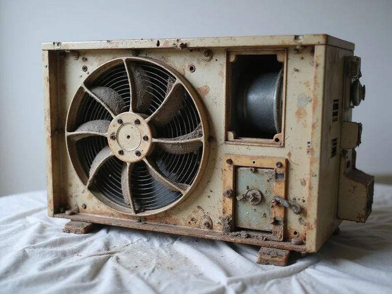 Unit aircond yang dibuka sepenuhnya